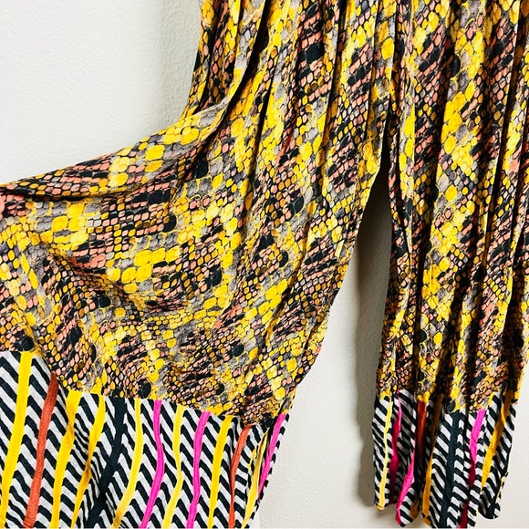 Anthropologie Bl-nk London Gallery Row Mixed Snake Print Wide Leg Jumpsuit - Picture 4 of 5